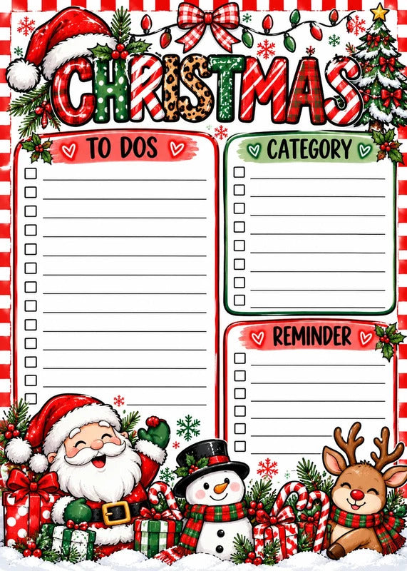 Christmas 5x7 Notepad Set of 2