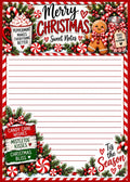 Peppermint Christmas 5x7 Notepad Set of 2