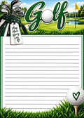 Golf “Play More, Worry Less” 5x7 Peel & Tear Notepad Set of 2