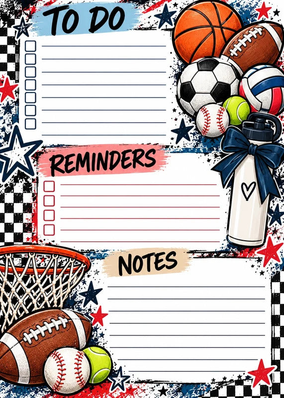 All Sports 5x7 Notepad Set 2