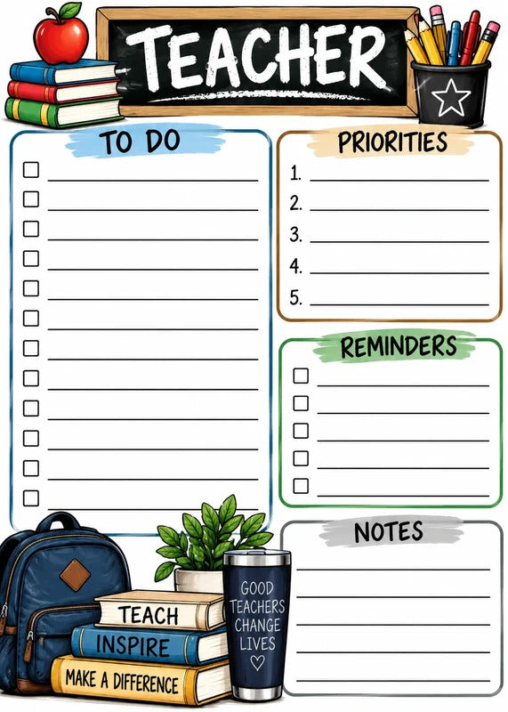 Mr. Teacher Note pad 5x7