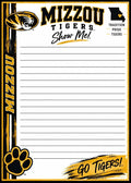 Missouri Tigers Mizzou 5x7 Peel & Tear Notepad Set of 2