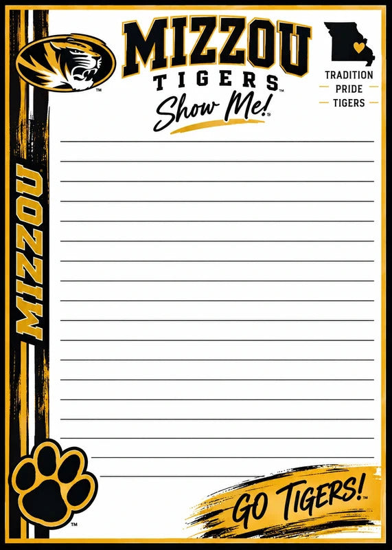 Missouri Tigers Mizzou 5x7 Peel & Tear Notepad Set of 2