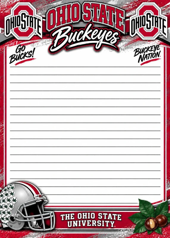 Ohio State Buckeyes Lined Notepad
