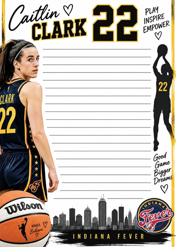 Caitlin Clark 5x7 notepad Set of 2