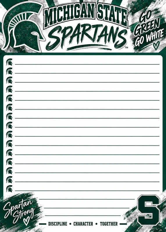 Michigan State Spartans Inspired 5x7 Notepad |