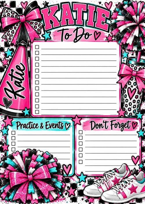 Cheer 5x7 To-Do Notepad Set of 2