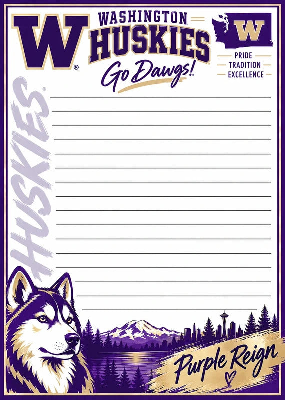 Washington Huskies 5x7 Peel & Tear Notepad Set of 2