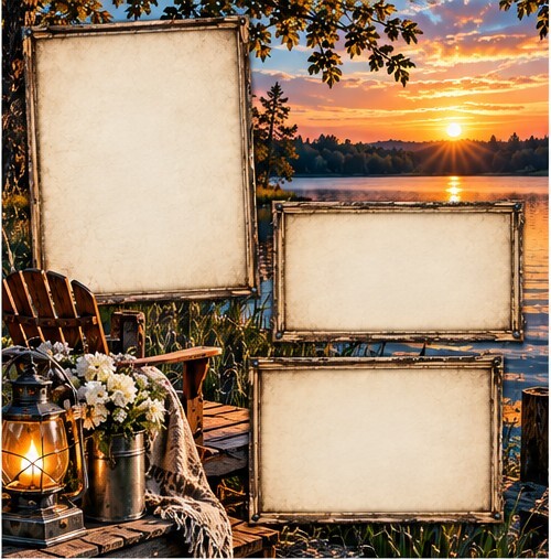 In Loving Memory Scrapbook Paper Set – 6 Memorial 8.5 x 11 Photo Frame Designs