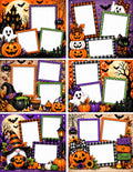 Halloween Scrapbook Paper Set of 6 – 8.5 x 11 Photo Frame Pages