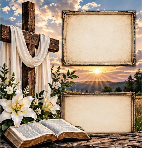 In Loving Memory Scrapbook Paper Set – 6 Memorial 8.5 x 11 Photo Frame Designs