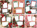 Christmas Scrapbook Paper Set of 6 – 8.5 x 11 Photo Frame Holiday Designs
