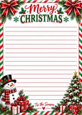 Merry Christmas Snowman 5x7 Notepad Set of 2