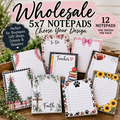 Wholesale 5x7 Notepad 12 Pack - Choose your design